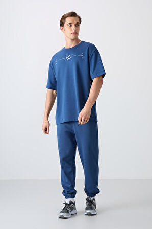 Parlament Pamuklu Kalın Yumuşak Dokulu Oversize Fit Baskılı Erkek T-Shirt - 88323