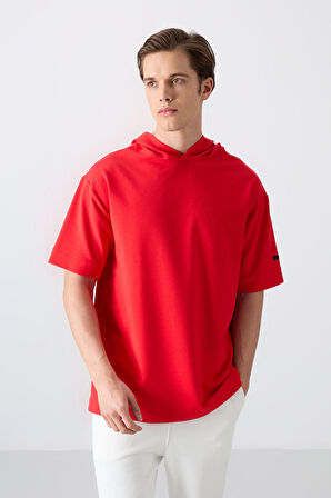 Fiesta Pamuklu Kalın Yumuşak Dokulu Oversize Fit Basic Erkek T-Shirt - 88352 | XL