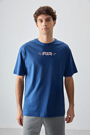 Parlament %100 Pamuk Kalın Yumuşak Dokulu Oversize Fit Baskılı Erkek T-Shirt - 88356