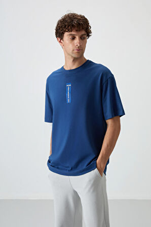 Parlament %100 Pamuk Kalın Yumuşak Dokulu Oversize Fit Baskılı Erkek T-Shirt - 88360