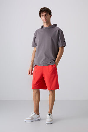 Fiesta Pamuklu Kalın Yumuşak Dokulu Comfort Fit Basic Erkek Şort - 81261