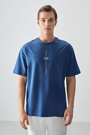 Parlament Pamuklu Kalın Yumuşak Dokulu Oversize Fit Baskılı Erkek T-Shirt - 88373