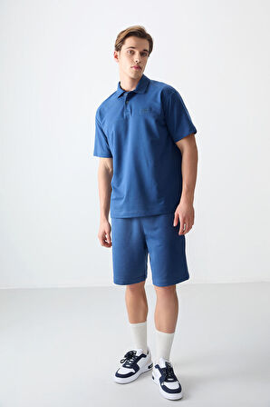 Parlament Pamuklu Kalın Yumuşak Dokulu Polo Yaka Oversize Fit Basic Erkek T- Shirt - 88382