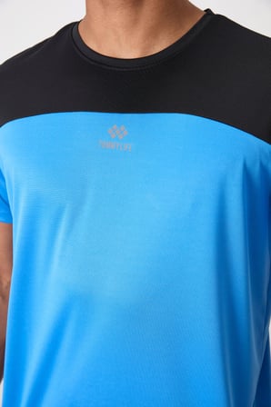 Saks Polyester Nefes Alan Dokulu İnce Esnek Standart Fit Erkek Performans T-Shirt - 88386