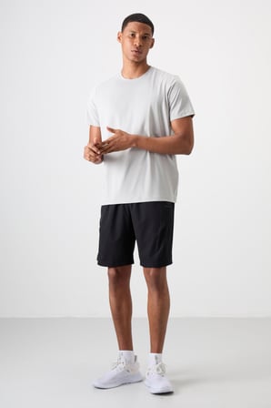 Taş Polyester Nefes Alan Dokulu İnce Esnek Standart Fit Erkek Performans T-Shirt - 88388