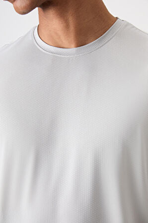 Taş Polyester Nefes Alan Dokulu İnce Esnek Standart Fit Erkek Performans T-Shirt - 88388