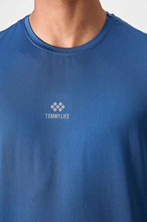 Parlament Polyester Nefes Alan Dokulu İnce Esnek Standart Fit Erkek Performans T-Shirt - 88387