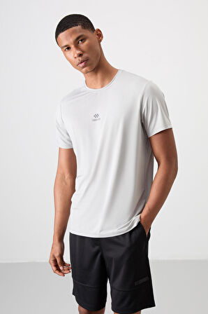 Taş Polyester Nefes Alan Dokulu İnce Esnek Standart Fit Erkek Performans T-Shirt - 88387