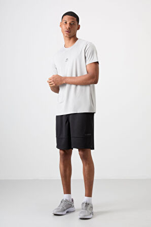 Taş Polyester Nefes Alan Dokulu İnce Esnek Standart Fit Erkek Performans T-Shirt - 88387