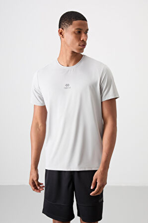 Taş Polyester Nefes Alan Dokulu İnce Esnek Standart Fit Erkek Performans T-Shirt - 88387