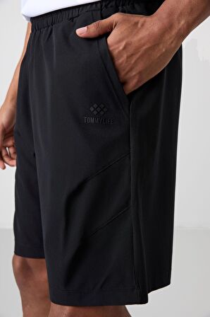 Tommy Life Siyah Polyester Micro Yumuşak Comfort Fit Erkek Şort - 81268