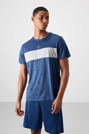 Parlament Polyester Nefes Alan Jakarlı İnce Esnek Standart Fit Erkek Performans T-Shirt - 88398