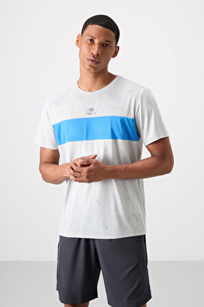 Taş Polyester Nefes Alan Jakarlı İnce Esnek Standart Fit Erkek Performans T-Shirt - 88398