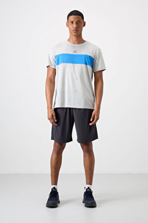 Taş Polyester Nefes Alan Jakarlı İnce Esnek Standart Fit Erkek Performans T-Shirt - 88398