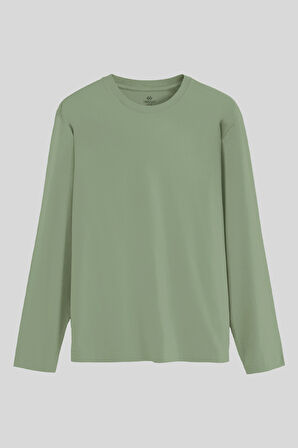 Kaktüs Standart Fit Basic O Yaka Uzun Kollu İnce Erkek T-Shirt - 87997