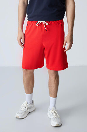 Fiesta Pamuklu Kalın Yumuşak Dokulu Standart  Fit Basic Erkek Şort  - 81276