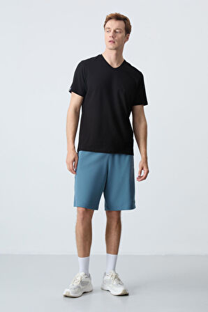 Orman yeşili Pamuklu Kalın Yumuşak Dokulu Standart  Fit Basic Erkek Şort  - 81276