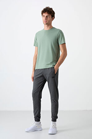 Açık Yeşil Erkek Basic Kısa Kol Standart Kalıp O Yaka T-shirt - 87911