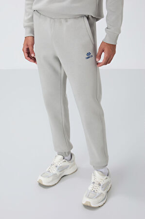 Taş Pamuklu Kalın İçi Tüylü Yumuşak Dokulu Comfort Fit Nakışlı Erkek Eşofman Takım -85265