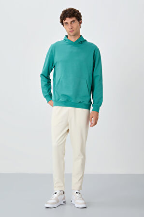 Bej Yüzeyi Dokulu Standart Fit Erkek Eşofman Alt - 82154