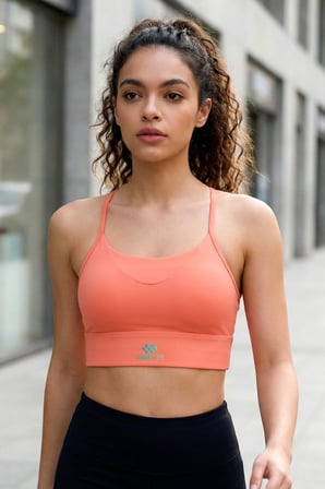 Mercan Standart Fit Baskılı Sırt Detaylı Kadın Spor Büstiyer - 97300