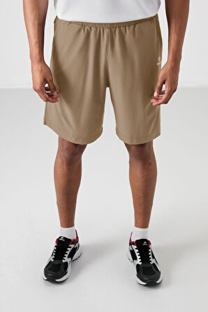 Bej Polyester Kalın Yumuşak Comfort Fit Erkek Şort - 81268