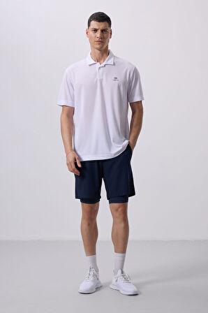 İndigo Polyester İnce Yumuşak Standart Fit Erkek Taytlı Şort - 81287