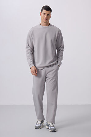 Taş Yüzeyi Dokulu Oversize Erkek Eşofman Takım - 85275