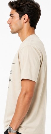 Tommy Life Erkek Bej Bisiklet Yaka Tişört 88445