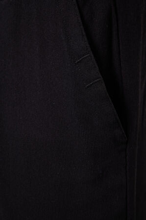 Siyah Standart Fit Dokuma Hafif Esnek Chino Erkek Pantolon - 82176