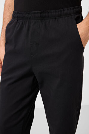 Siyah Standart Fit Dokuma Hafif Esnek Chino Erkek Pantolon - 82180