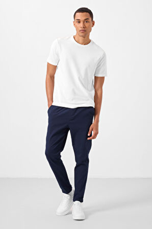 Lacivert Standart Fit Dokuma Hafif Esnek Chino Erkek Pantolon - 82178