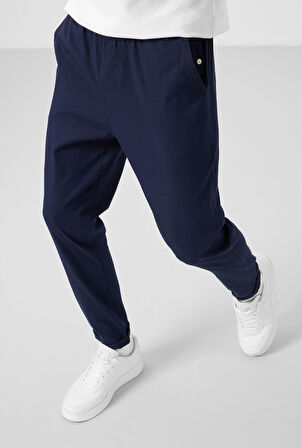 Lacivert Standart Fit Dokuma Hafif Esnek Chino Erkek Pantolon - 82178
