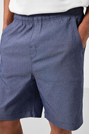 Kot Lacivert Standart Fit Dokuma Hafif Esnek Chino Erkek Şort - 81293