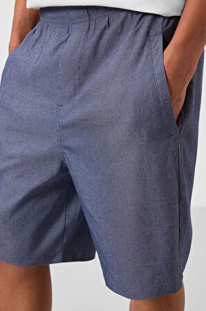 Kot Lacivert Standart Fit Dokuma Hafif Esnek Chino Erkek Şort - 81292