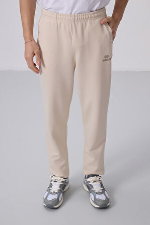 Bej Yüzeyi Dokulu Rahat Form Erkek Eşofman Takım - 85273