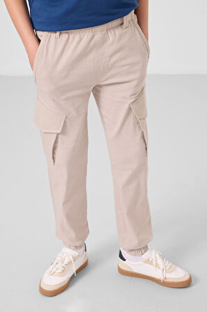 Taş Standart Fit Dokuma Hafif Esnek Chino Erkek Çocuk Pantolon - 11271