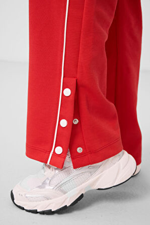 Ekru-Fiesta O Yaka Baskılı Geniş Paça Çıt Çıt Detaylı Kız Çocuk Palazzo Eşofman Takım - 75172