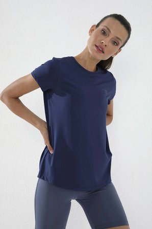 Tommy Life Standart Kalıp O Yaka Basic Kısa Kol Kadın T-Shirt İndigo 97144