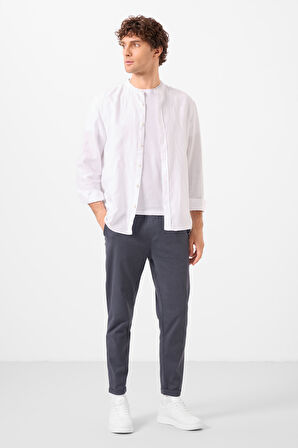 Gri Standart Fit Dokuma Hafif Esnek Chino Erkek Pantolon - 82178