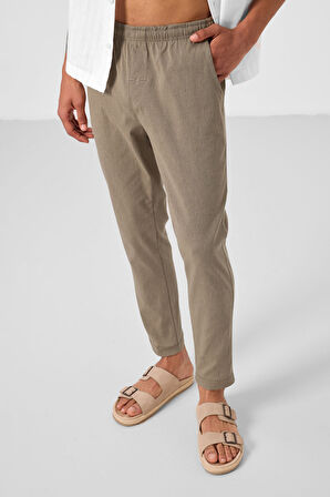 Camel Standart Fit Dokuma Hafif Esnek Chino Erkek Pantolon - 82180