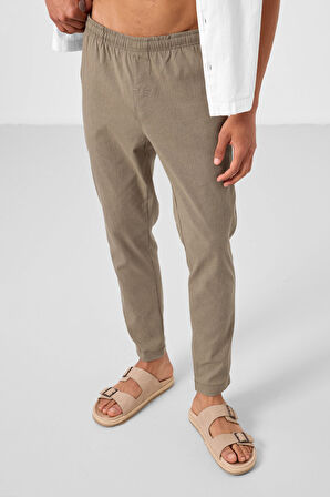 Camel Standart Fit Dokuma Hafif Esnek Chino Erkek Pantolon - 82180
