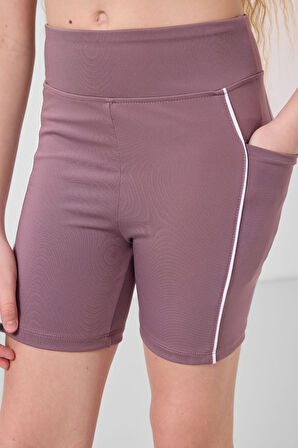 Gül Kurusu Esnek Standart Fit Basic Performans Kız Çocuk Tayt - 75189