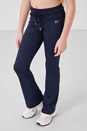 İndigo Esnek Standart Fit Basic Performans İspanyol Paça Kız Çocuk Tayt - 75193
