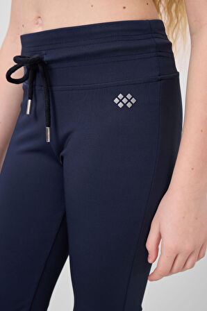 İndigo Esnek Standart Fit Basic Performans İspanyol Paça Kız Çocuk Tayt - 75193