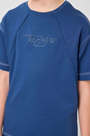 Parlament Pamuklu Yumuşak Dokulu Oversize Baskılı Erkek Çocuk T-Shirt - 11285