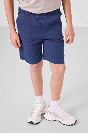 Taş-Parlament Pamuklu Oversize Fit Dokuma Hafif Esnek Chino Erkek Çocuk Şort Takım - 11278