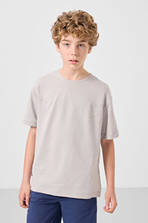 Taş-Parlament Pamuklu Oversize Fit Dokuma Hafif Esnek Chino Erkek Çocuk Şort Takım - 11277