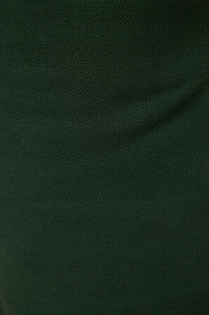 Çam Yeşili Pamuklu Yumuşak Dokulu Standart Fit Basic Erkek Çocuk Şort - 11293