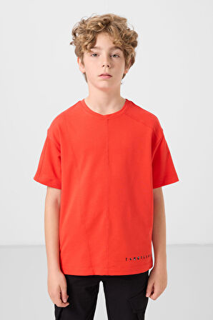 Fiesta Pamuklu Yumuşak Dokulu Oversize Basic Erkek Çocuk T-Shirt - 11297